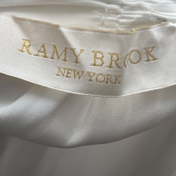 Ramy Brook SILK Embroidered Eyelet Sleeve White Poet Blouse Top - Picture 11 of 11